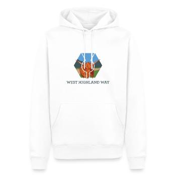 West Highland Way - Scotland Shirt - Men’s Premium Organic Hoodie - white - Front - Nico (187cm)