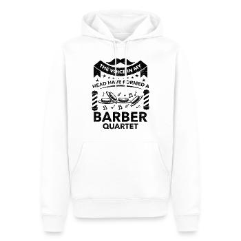 Funny Barbershop Quartet - Männer Premium Bio Hoodie - Weiß - Vorne - Nico (187cm)