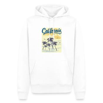 California - Männer Premium Bio Hoodie - Weiß - Vorne - Nico (187cm)