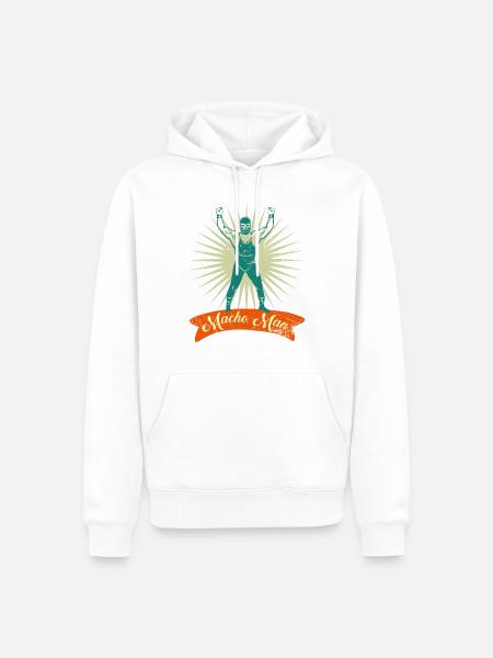 Wrestling Macho Man - Männer Premium Bio Hoodie - Weiß