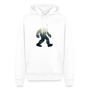 Bigfoot - Men’s Premium Organic Hoodie - white - Front - Nico (187cm)
