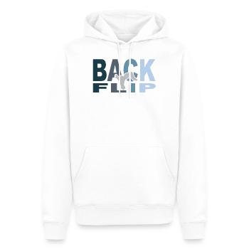 BackFlip - Männer Premium Bio Hoodie - Weiß - Vorne - Nico (187cm)