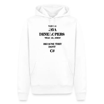 java developers joke Java Developer Developer - Men’s Premium Organic Hoodie - white - Front - Nico (187cm)