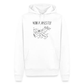 Comment les avions volent - Sweat à capuche Premium bio Homme - blanc - Devant - Nico (187cm)
