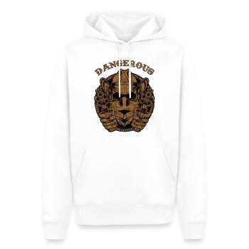 Cowboy Totenkopf - Männer Premium Bio Hoodie - Weiß - Vorne - Nico (187cm)
