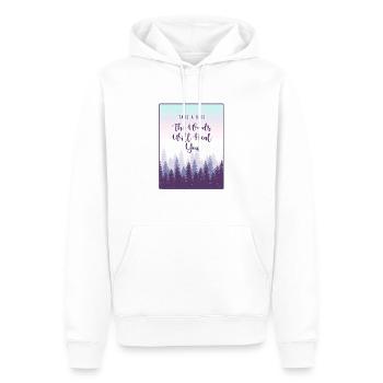 Faites une randonnée dans les bois - Sweat à capuche Premium bio Homme - blanc - Devant - Nico (187cm)