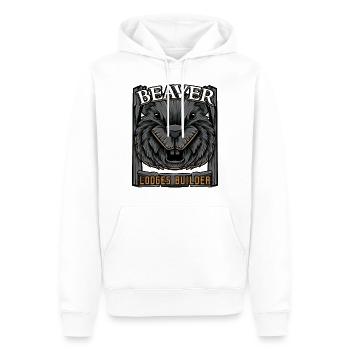 Biber - Männer Premium Bio Hoodie - Weiß - Vorne - Nico (187cm)
