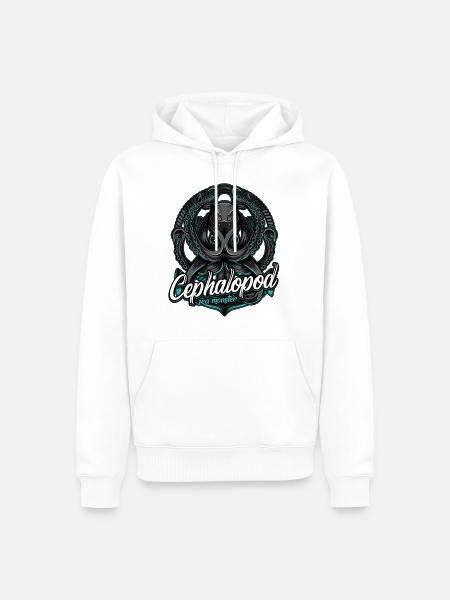 Oktopus - Männer Premium Bio Hoodie - Weiß