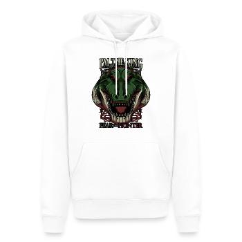 Alligator Modern - Sweat à capuche Premium bio Homme - blanc - Devant - Nico (187cm)