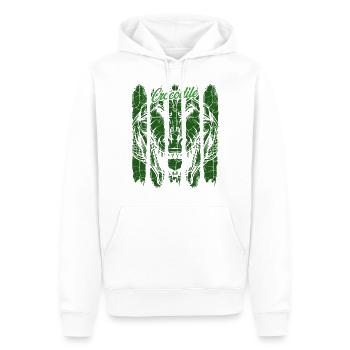 Krokodil Retro - Männer Premium Bio Hoodie - Weiß - Vorne - Nico (187cm)