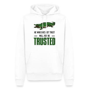Krokodil - Männer Premium Bio Hoodie - Weiß - Vorne - Nico (187cm)