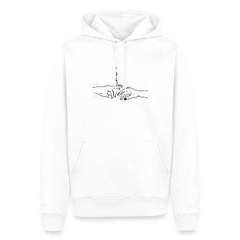 Weed kiffen Marihuana joint - Männer Premium Bio Hoodie - Weiß - Vorne - Nico (187cm)