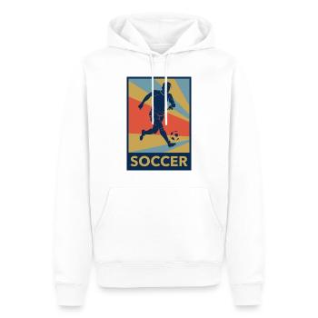 football - Sweat à capuche Premium bio Homme - blanc - Devant - Nico (187cm)