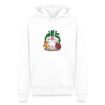 Einhorn Thron Muschel Geschenk - Männer Premium Bio Hoodie - Weiß - Vorne - Nico (187cm)