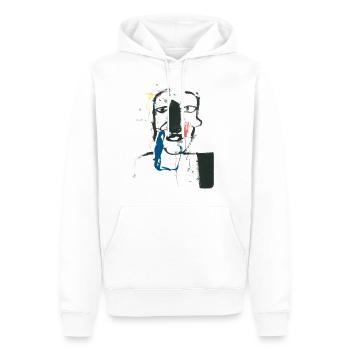 Portrait 06 - Männer Premium Bio Hoodie - Weiß - Vorne - Nico (187cm)