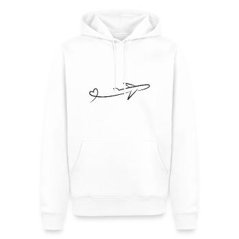 J'aime le coeur de mouche - Sweat à capuche Premium bio Homme - blanc - Devant - Nico (187cm)