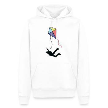 Skydiving kite flying gift - Men’s Premium Organic Hoodie - white - Front - Nico (187cm)
