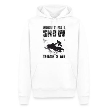Schneemobil Schlitten Geschenk Winter Schnee Spaß - Männer Premium Bio Hoodie - Weiß - Vorne - Nico (187cm)