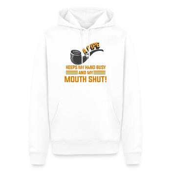 Rauchen Raucher Zigarette Zigarre Pfeife Geschenk - Männer Premium Bio Hoodie - Weiß - Vorne - Nico (187cm)