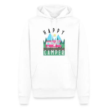 Happy Camper Camp Trailer park the Motorhome gift - Männer Premium Bio Hoodie - Weiß - Vorne - Nico (187cm)