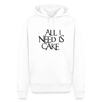 Kuchen - Männer Premium Bio Hoodie - Weiß - Vorne - Nico (187cm)