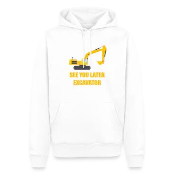 excavator digger construction vehicle boy birthday - Männer Premium Bio Hoodie - Weiß - Vorne - Nico (187cm)