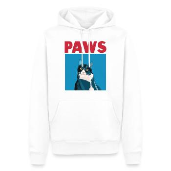 PAWS Funny Kitten Movie T-Shirt - Männer Premium Bio Hoodie - Weiß - Vorne - Nico (187cm)