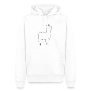 Alpaca Lama Suri Huacaya Cadeau de Dessin animé - Sweat à capuche Premium bio Homme - blanc - Devant - Nico (187cm)