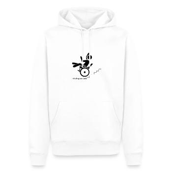Stuntman Rollstuhlfahrer Rollstuhl lustig Geschenk - Männer Premium Bio Hoodie - Weiß - Vorne - Nico (187cm)