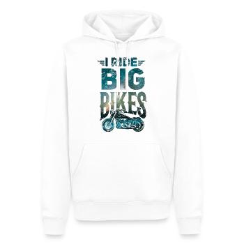 Motorcyclist Biker - Men’s Premium Organic Hoodie - white - Front - Nico (187cm)