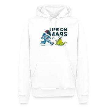 Astronaute de la lune de mars - Sweat à capuche Premium bio Homme - blanc - Devant - Nico (187cm)