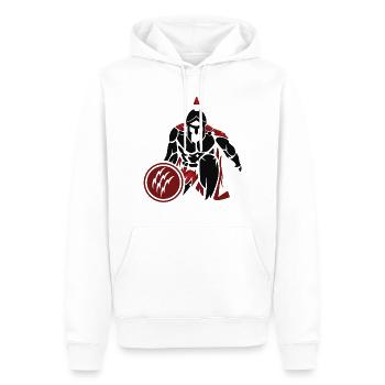 Sparta - Men’s Premium Organic Hoodie - white - Front - Nico (187cm)
