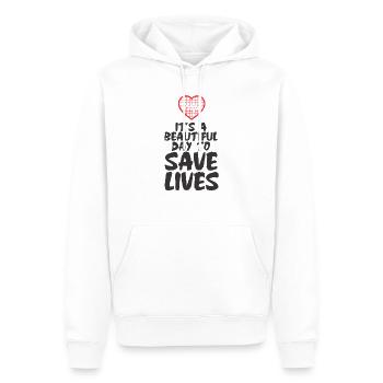 Sauver des vies paramédic docteur docteur docteur cadeau - Sweat à capuche Premium bio Homme - blanc - Devant - Nico (187cm)