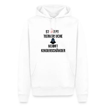 Protection des animaux expérimentation animale Amour des animaux Singes Cadeau - Sweat à capuche Premium bio Homme - blanc - Devant - Nico (187cm)