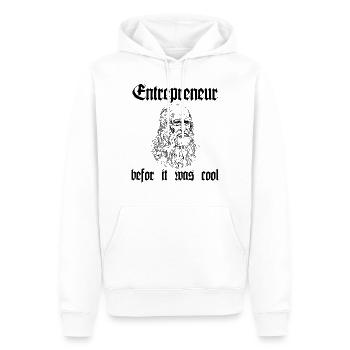 Entrepreneur befor it was cool Da Vinci motif Weis - Men’s Premium Organic Hoodie - white - Front - Nico (187cm)