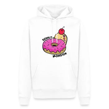 Donut Monster - Männer Premium Bio Hoodie - Weiß - Vorne - Nico (187cm)