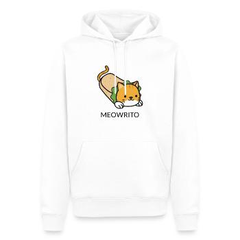 katze burrito essen haustier - Männer Premium Bio Hoodie - Weiß - Vorne - Nico (187cm)