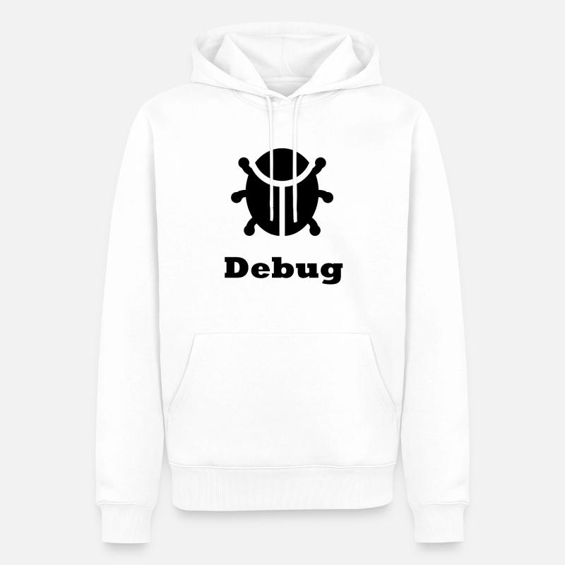 Debug - Männer Premium Bio Hoodie - Weiß