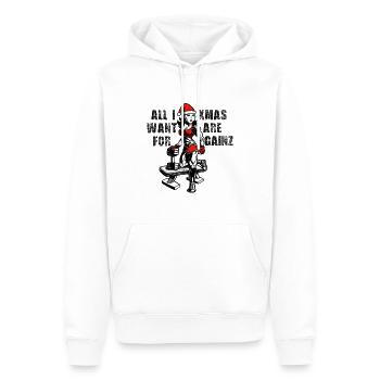Weihnachten Fitness Xmas Trainings Motiv - Männer Premium Bio Hoodie - Weiß - Vorne - Nico (187cm)
