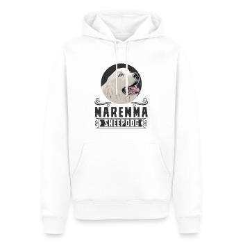 Maremma Sheepdog Maremmano Abruzzese Pastore Dog - Men’s Premium Organic Hoodie - white - Front - Nico (187cm)