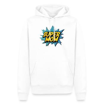 Mama Geschenkidee Supermom Shirt - Männer Premium Bio Hoodie - Weiß - Vorne - Nico (187cm)
