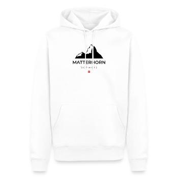 Matterhorn Schweiz I Berge Bergsteiger Wanderer - Männer Premium Bio Hoodie - Weiß - Vorne - Nico (187cm)
