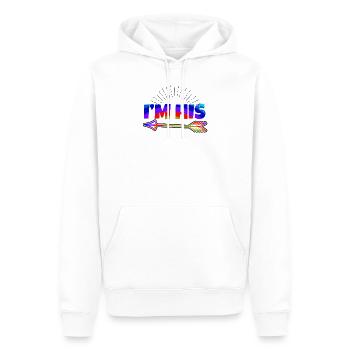 Gay Couple I'm His Left Gift - Men’s Premium Organic Hoodie - white - Front - Nico (187cm)