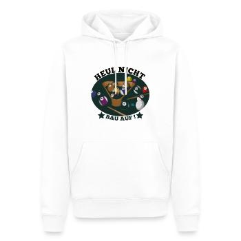 Billard Shirt · Kugeln · Heulen Geschenk - Männer Premium Bio Hoodie - Weiß - Vorne - Nico (187cm)