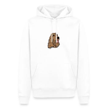 cocker chien cadeau chien chiot - Sweat à capuche Premium bio Homme - blanc - Devant - Nico (187cm)