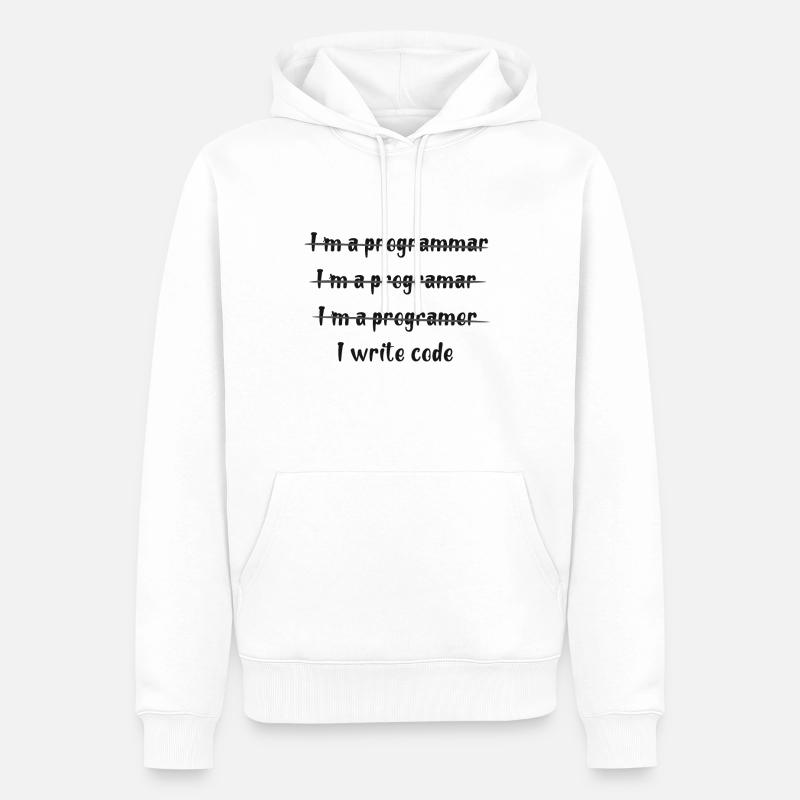 Je suis programmeur - Sweat à capuche Premium bio Homme - blanc