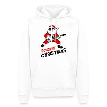 Rock n Roll Santa Noël cadeau de guitare électrique - Sweat à capuche Premium bio Homme - blanc - Devant - Nico (187cm)