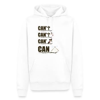 Can Can Can | Cadeau de communion de confirmation - Sweat à capuche Premium bio Homme - blanc - Devant - Nico (187cm)
