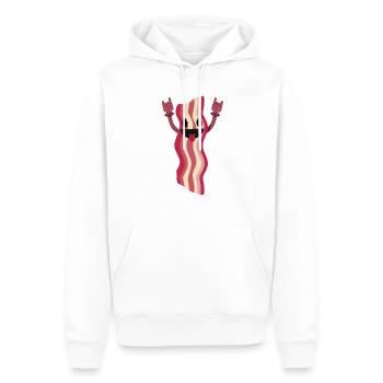Bacon Dansant T-shirt Drôle Nourriture Danseur Gourmand - Sweat à capuche Premium bio Homme - blanc - Devant - Nico (187cm)