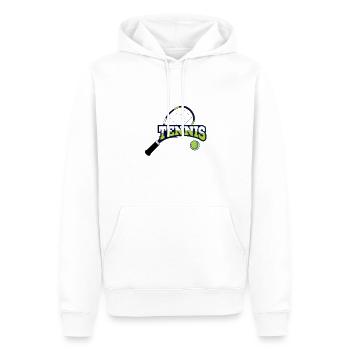 Balle de tennis sport tennis tennis sport - Sweat à capuche Premium bio Homme - blanc - Devant - Nico (187cm)